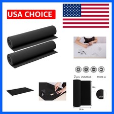 2 Pack EVA Foam 2mm, Cosplay Foam Roll, 16 x 59in Black, Suitable for Large F...