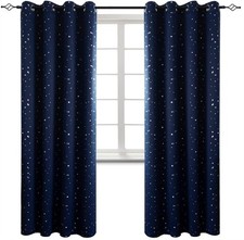 Kids Blackout Curtains for Bedroom - Grommet Thermal Insulated Room Darkening