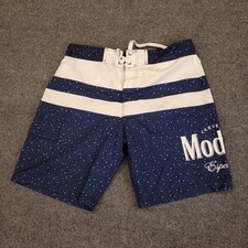 Modelo Especial Lined Swim Shorts Mens M 32x8.5 Striped Drawstring Quick Dry