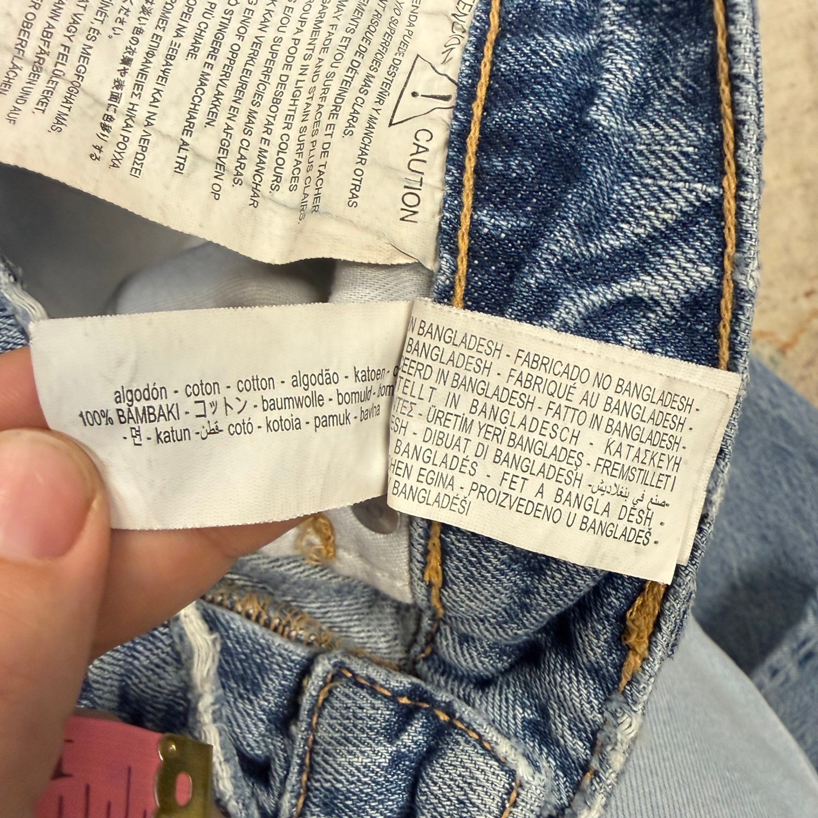 Zara Light Blue Wash Straight Leg 100% Cotton Denim Jeans Womens Size 6 4365/030 thumbnail 7