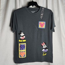 Mickey Minnie faux crochet embellished tshirt NWT sz medium