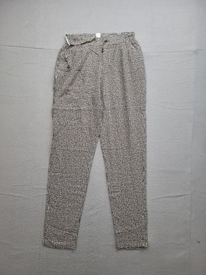 Elegant Conte Womens 64 Pant Black White Drawstrings Tapered Leg Classic Fit