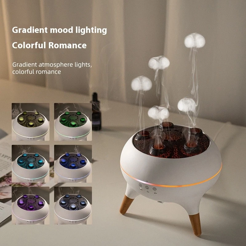 Smart Jellyfish Ultrasonic Humidifier Aroma Diffuser , LED Remote Air Purifier - Image 4 of 4