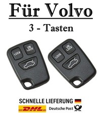 2x Ersatz Autoschlüssel Gehäuse für Volvo 3-Tasten PKW Fernbedienung - KS03
