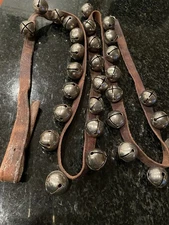 antique sleigh bells. 97” Long, With 30 Bells, Excellent Condition For Age