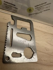 11 in 1 Survival Pocket Credit Card Multi-tool Stainless Steel