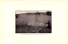 Antique 1891 USGS heliotype – Columbia Formations – Geology -  South Carolina