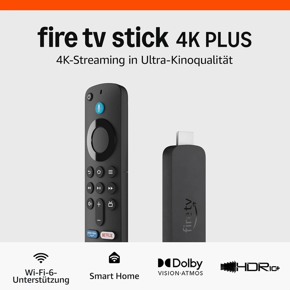 Amazon Fire TV Stick 4K Plus mit Unterstützung für Wi-Fi 6 - Neueste Generation - Bild 2 von 4