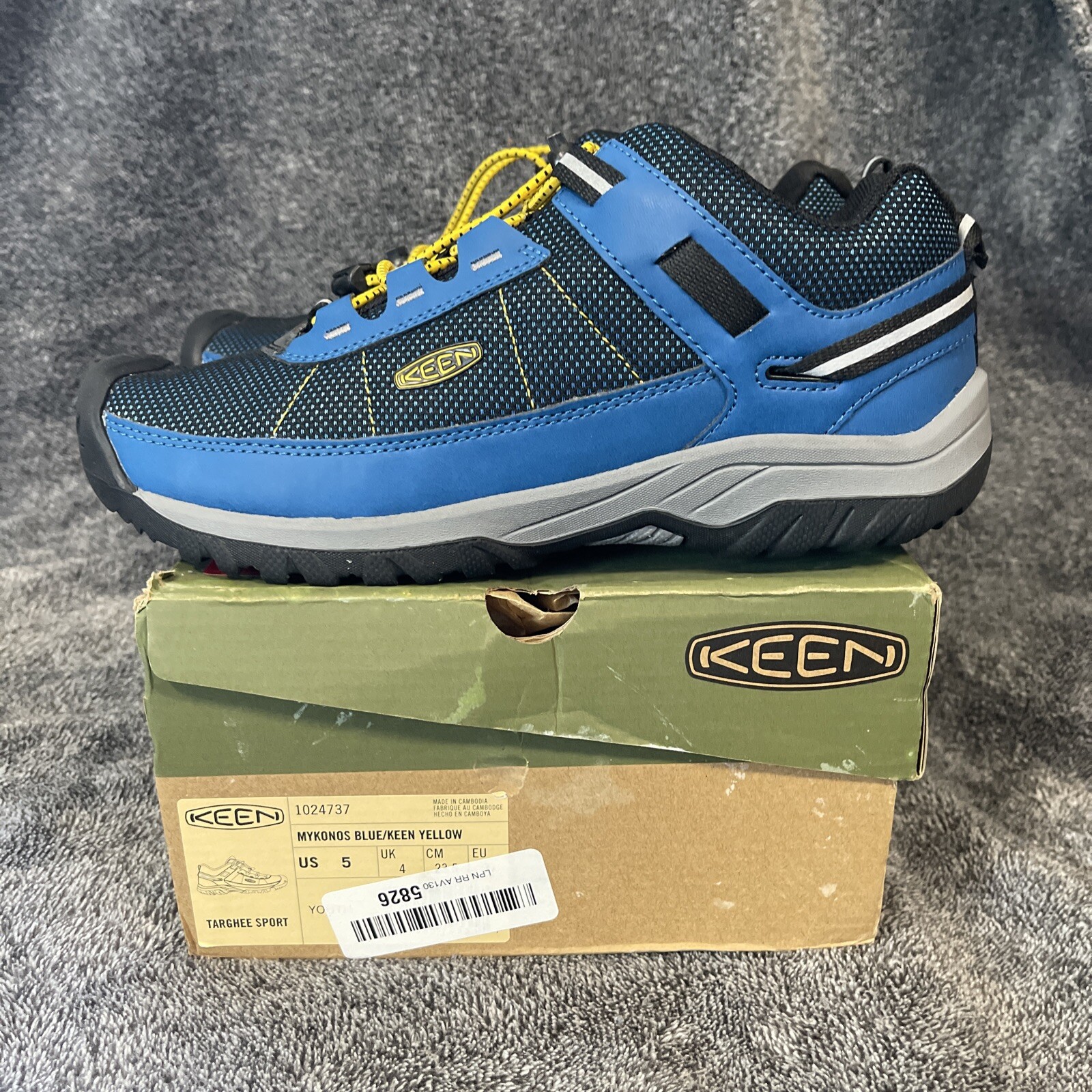 Scarpa da trekking KEEN unisex giovane Targhee sport ventilata blu multi taglia US 5 UK 4