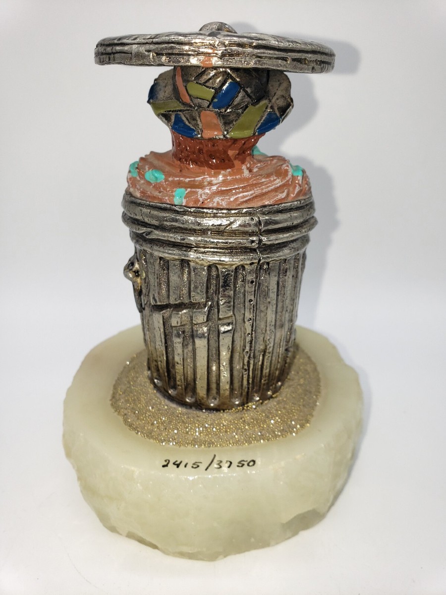Ron Lee In Over My Head Trash Can Sam Clown Sculpture Limited