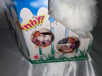 Vintage 1998 Smoochie Pooch Barking Licking Dog Plush Gray Spot