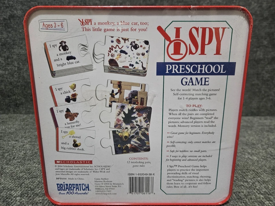 Scholastic Briarpatch I SPY PRESCHOOL Game in Tin - Image 2 of 3