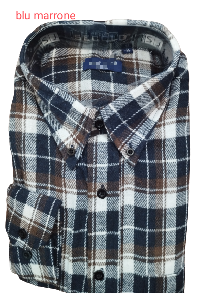 Chemise Homme En Flanelle De Coton - À Carreaux Ou Unie, Coupe Classique, Tailles L à XXL, Marque Rionero