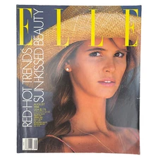 Vintage ELLE MAGAZINE August 1988 #36 ELLE MACPHERSON COVER Fashion