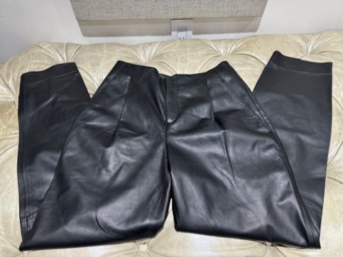 Authentic New $1195 VINCE Black Leather Pants Size 0 - Picture 7 of 7