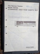 Harman Kardon TD302 Service Manual Cassette Deck