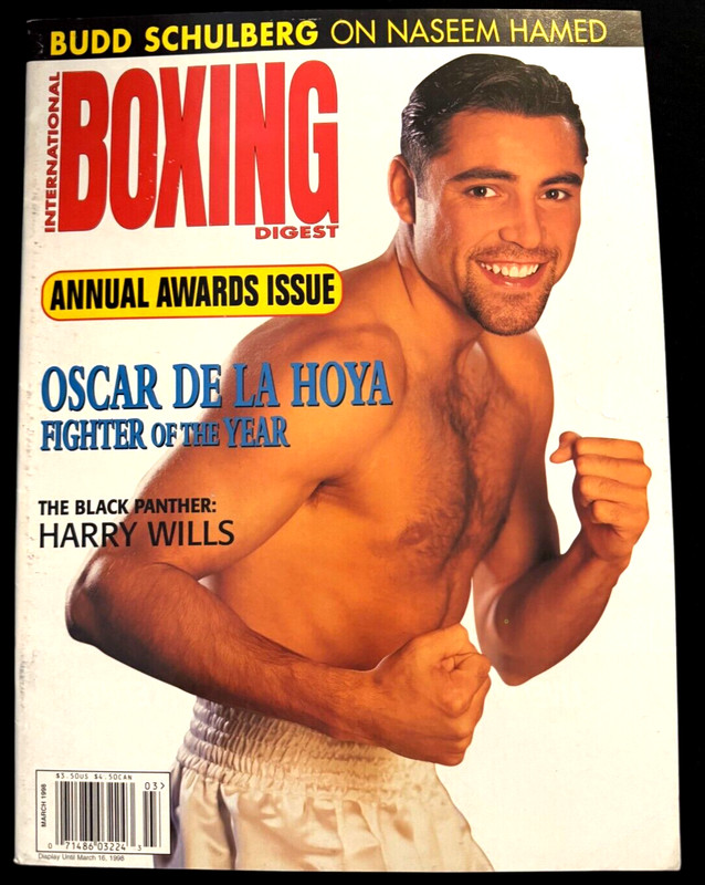 Boxing Digest magazine March 1998 Oscar De La Hoya, Harry Wills, Naseem Hamed