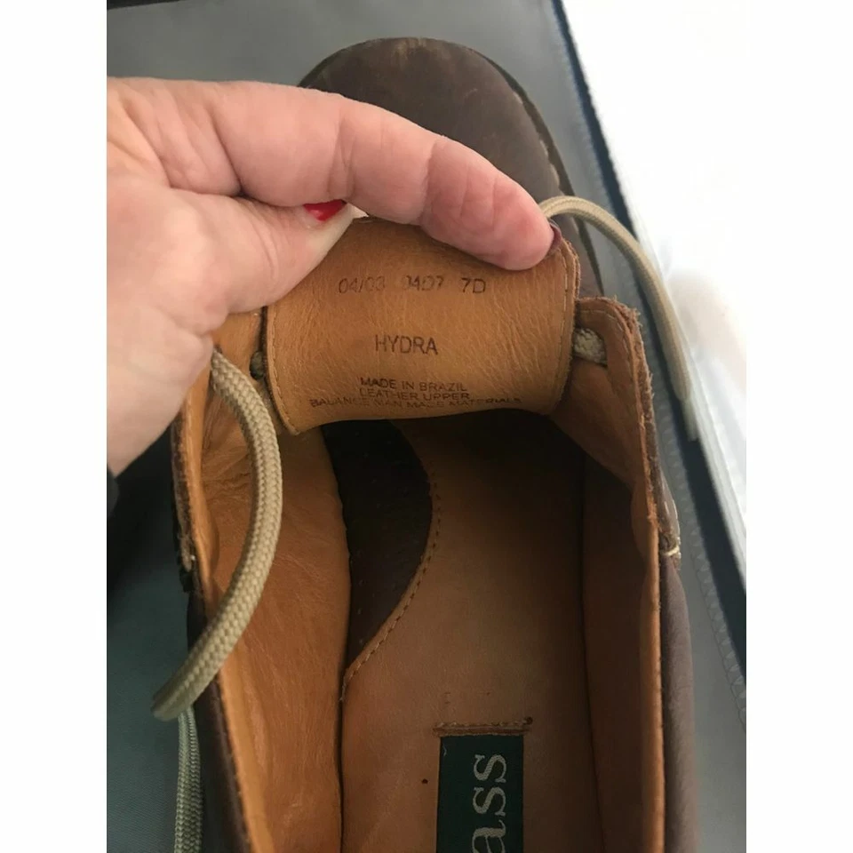 Бас на шнуровке Оксфорды мокасины комфорт обуви коричневый женский размер 7D - Изображение 4 из 4