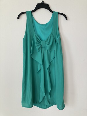Women's Everly Solid Green Sleeveless Bow Back Dress Size M | eBay Women's Everly Solid Green Sleeveless Bow Back Dress Size M | eBay