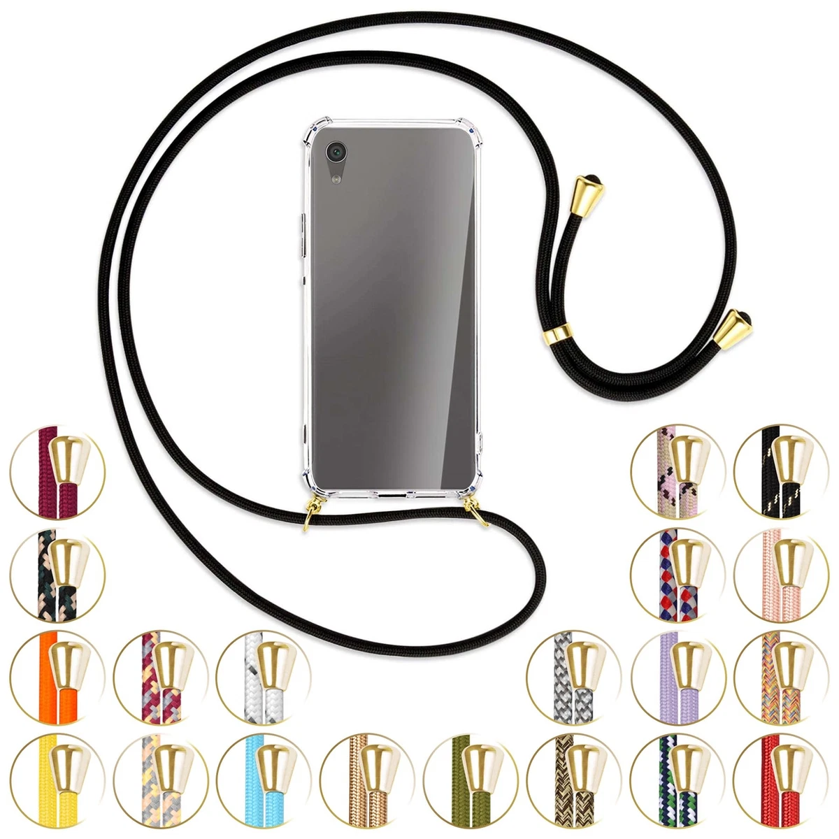 CaseLover Coque Collier pour iPhone 6/6S/7/8/SE 2022/2020, Ultra Mince Liquide Paillette Silicone Housse Étui de Téléphone avec Cordon Collier Tour de