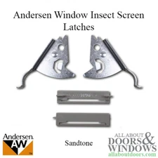ANDERSEN PERMASHIELD NARROLINE WINDOWS LATCHES INSECT SCREEN PAIR SANDTONE