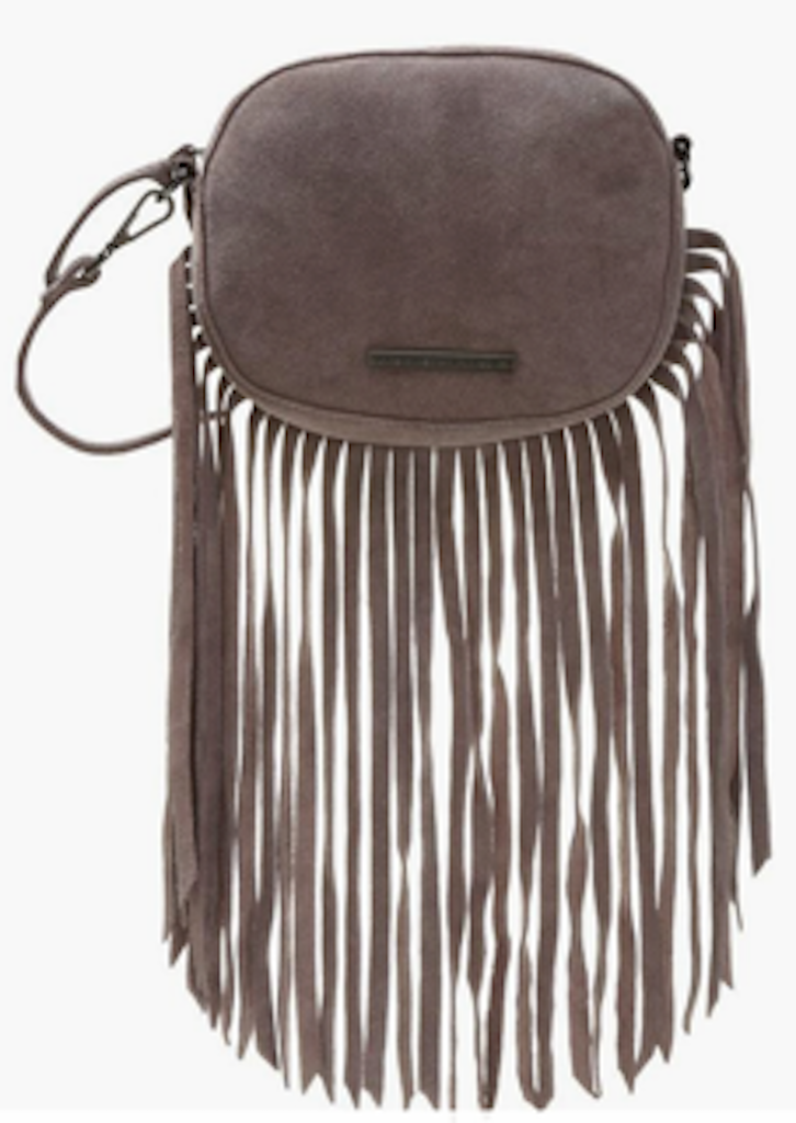 Et DAY Birger et Mikkelsen SOFT FRINGES Tassel BAG Grey Suede NEW