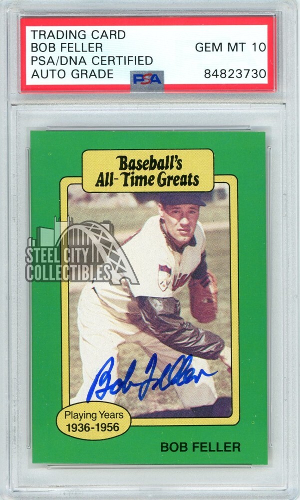 Bob Feller Autographed Signed 1987 Hygrade Baseball Card PSA/DNA 10 