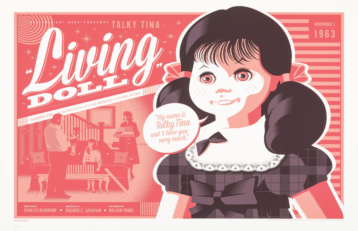 Twilight Zone Living Doll Talky Tina Tv Show Alternative Poster Print 11x17