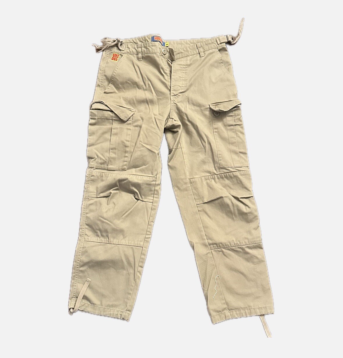 Empyre Pants Mens 28 Brown Cargo Straight Pockets Baggy Hip Hop Skate Tan Khaki