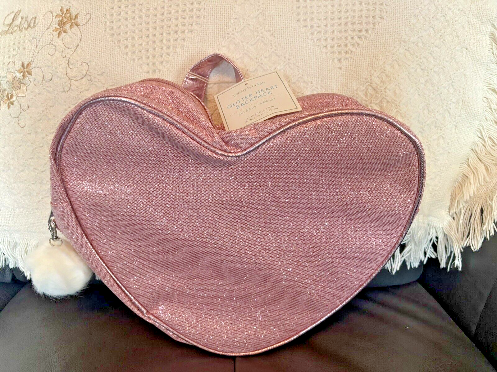 PONY Disney Scuola Ceramica Fienile Rosa Glitter Mini Zaino Pre K Borsa Bambina Principessa.