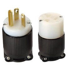 NEMA 5-20 Locking Plug and Connector Set  125V, 20A, 2 Pole 3 Wire  cUL Listed