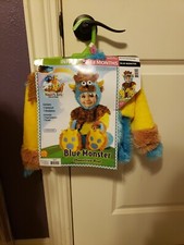 Furry Blue Monster Costume Toddler 12-18 months