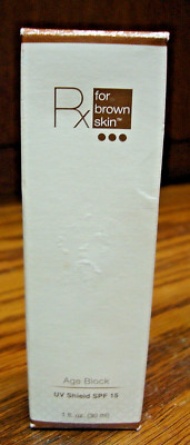 Rx for Brown Skin Age Block UV Shield SPF 15 Single-Pack 1 fluid oz/30ml     956