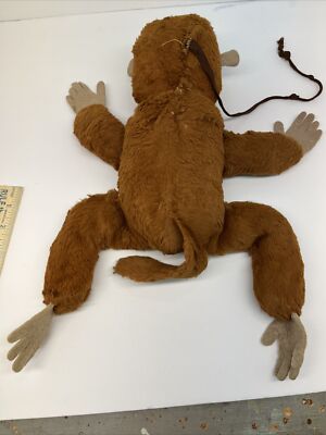 Vintage Rushton My Toy Rubber Face Stuffed Animal Plush Monkey