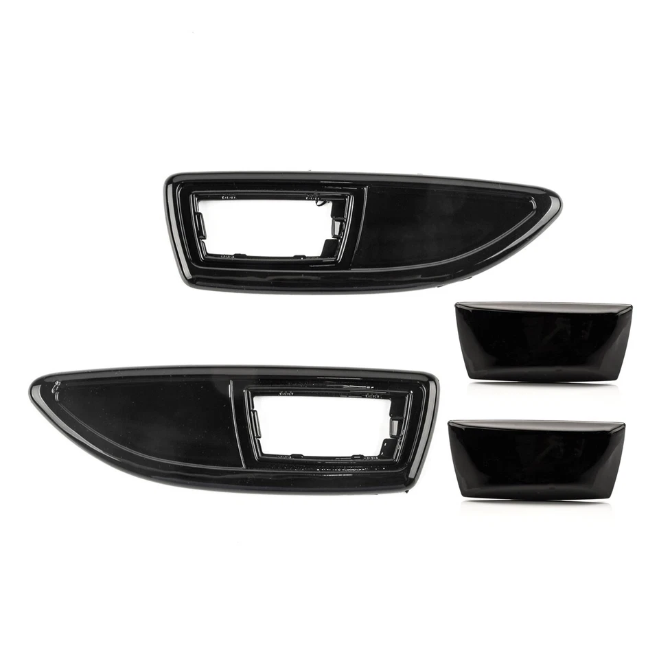 Set frecce laterali trasparenti nero lucido per Opel Corsa D OPC - Immagine 2 di 4