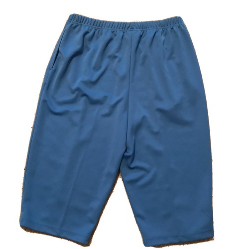 Blair Women's Mom Shorts Sz 16P Pull-On Blue High Rise Elastic Waist Comfortable - Picture 7 of 7