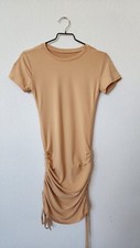 Urban Outfitters Dress New Size Small Beige Tan Drawstring Ruche T Shirt