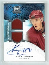 08-09 UD The Cup Emblems of Endorsement  Kyle Turris  /15  Rookie  Patches  Auto