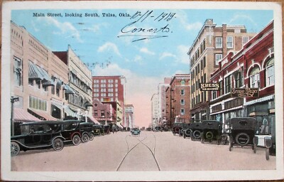 Carte Ancienne Décorative De Tulsa, Oklahoma 1928 - Reproduction Vintage Sur Toile Ou Papier