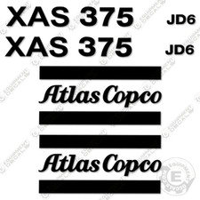Fits Atlas Copco XAS 375 JD6 Decal Kit Air Compressor - 7 YEAR OUTDOOR 3M Vinyl!