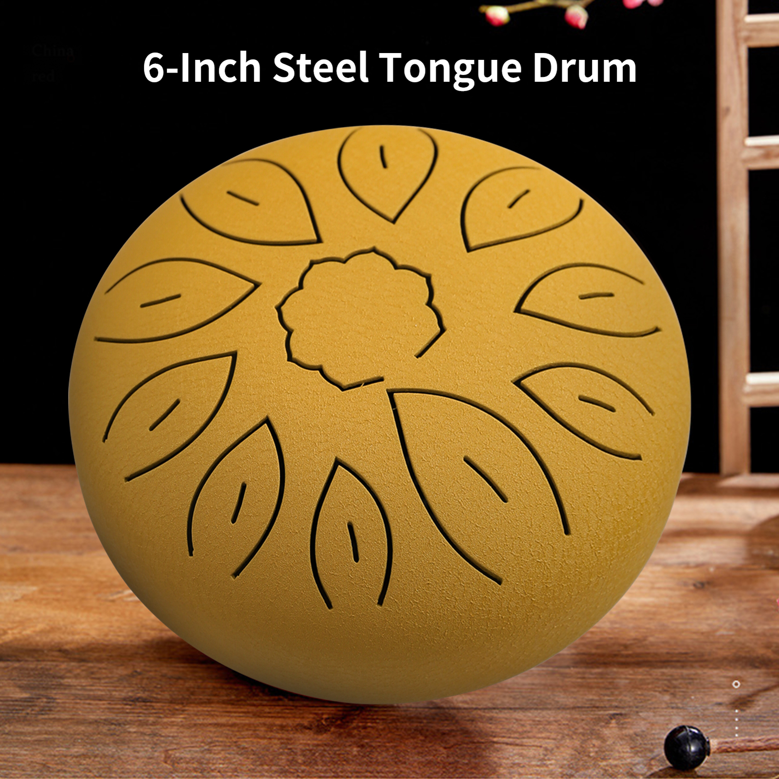 6Inch Steel Tongue Drum 11 Notes Handpan Drum C with Drum Mallet E1P7
