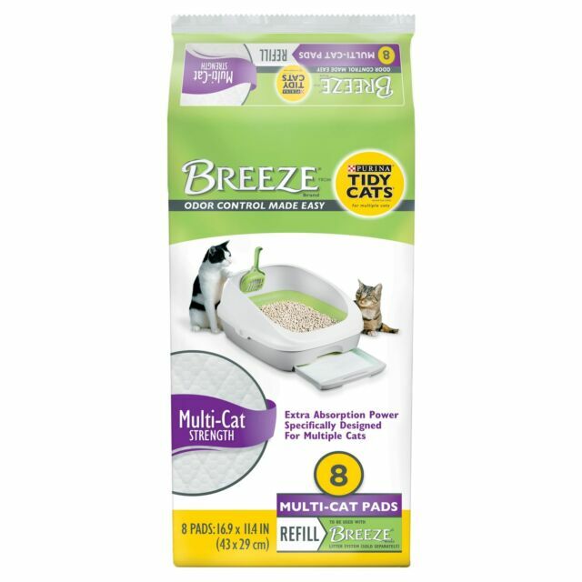 2 Pack Purina Tidy Cats Breeze Litter System Cat Pad Refills