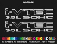 i-Vtec SOHC 3.5 Door Decals for Odyssey Accord Crosstour Pilot Inspire JDM Swap