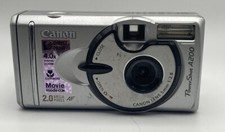 Vintage Canon PowerShot A200 2.0MP Digital Camera  Metallic Silver Parts/repair