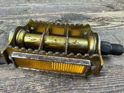 Gold HTI Bmx 1/2” Pedals Rat Trap Vintage Old School Bmx | eBay