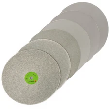 5 PCS 8" Grit 150-320-600-1200-3000 Flat Lap wheel  lapping polishing disc