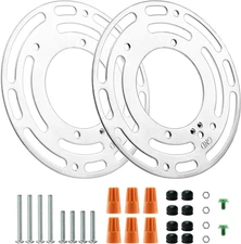 2 Pack Universal Light Fixture Mounting Bracket, 4 Inches Diameter Steel round U