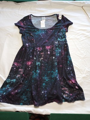 Zumiez Vicki Galaxy Baby Doll Dress Small