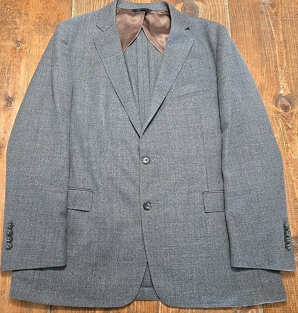 Brooks Brothers Regent Suit Blazer Jacket Reda Fabric 100% Wool Men's 44R Gray