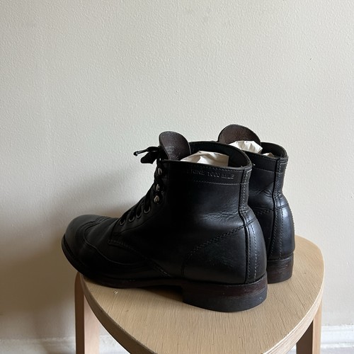 Used Wolverine Addison Boot W05344 1000 Mile Wingtip Black Size 7.5D Made In USA - Picture 6 of 20